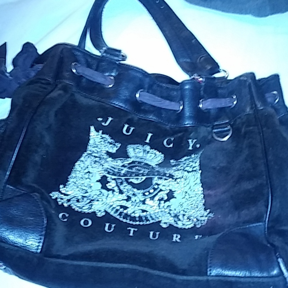 Juicy Couture Black Velvet Bag